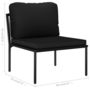 Voir la diapositive 6 : VIDAXL Salon de jardin 6 pcs avec coussins Noir PVC