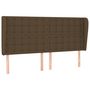 Voir la diapositive 2 : VIDAXL Tete de lit avec oreilles Marron fonce 183x23x118/128 cm Tissu