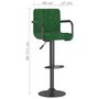 Voir la diapositive 6 : VIDAXL Tabouret de bar Vert fonce Velours