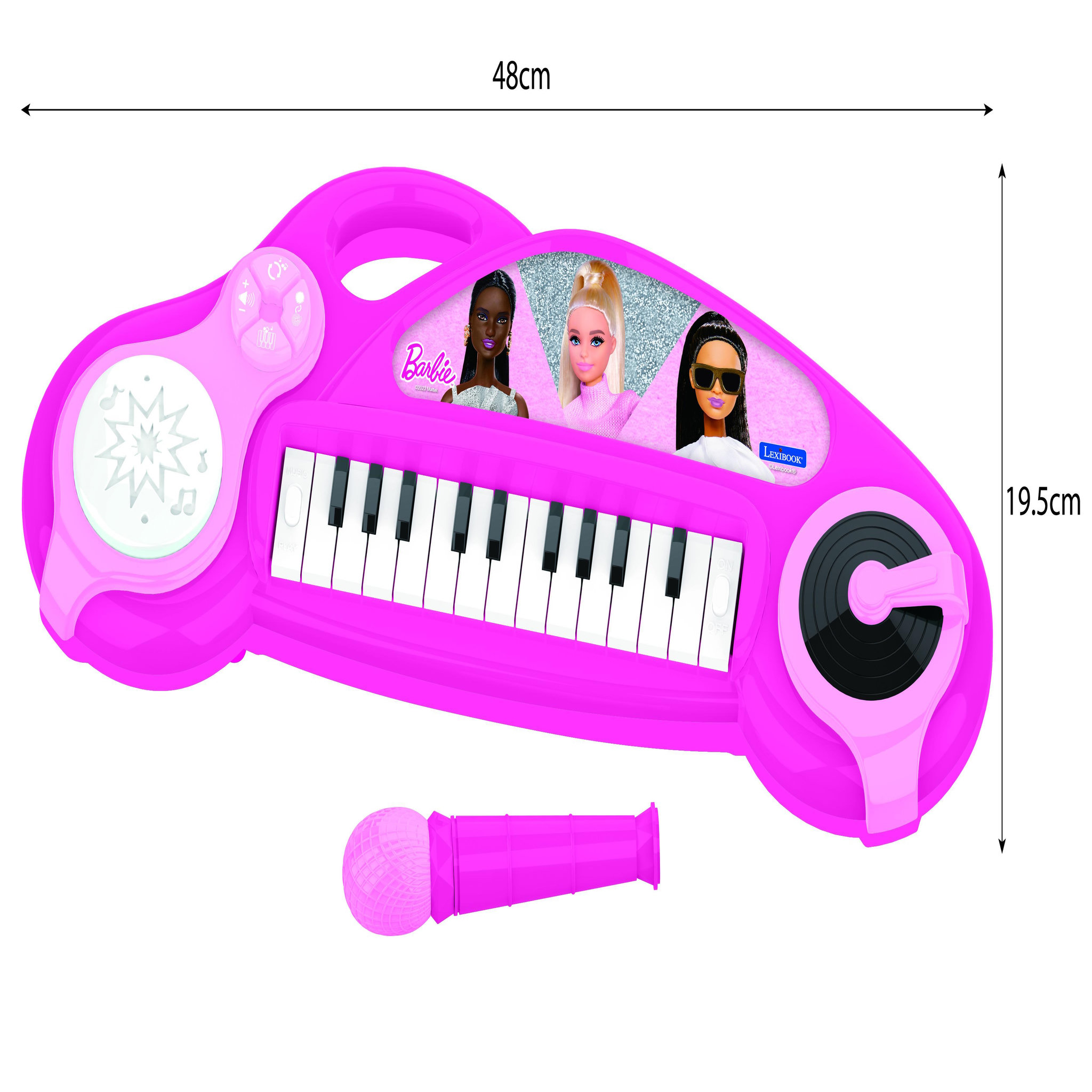 Voir la diapositive 2 : Lexibook Piano électronique Barbie avec effets lumineux et microphone