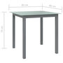 Voir la diapositive 6 : VIDAXL Table de jardin Gris clair 80x80x74 cm Aluminium et verre
