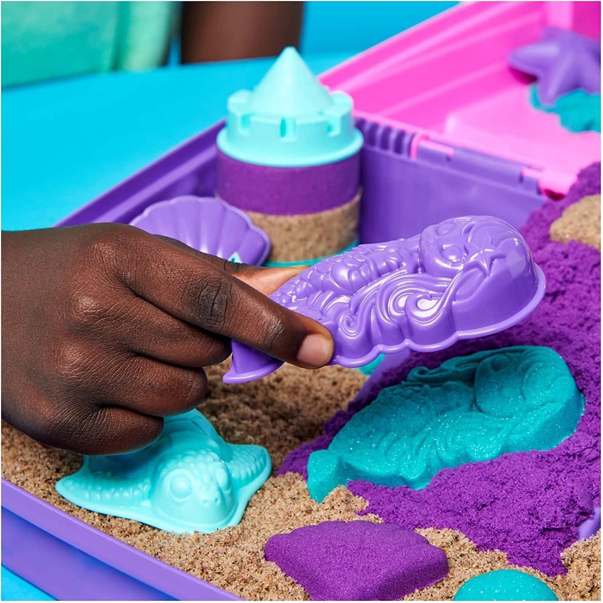 Voir la diapositive 4 : SPIN MASTER Mallette palais de sirene 934 g kinetic sand