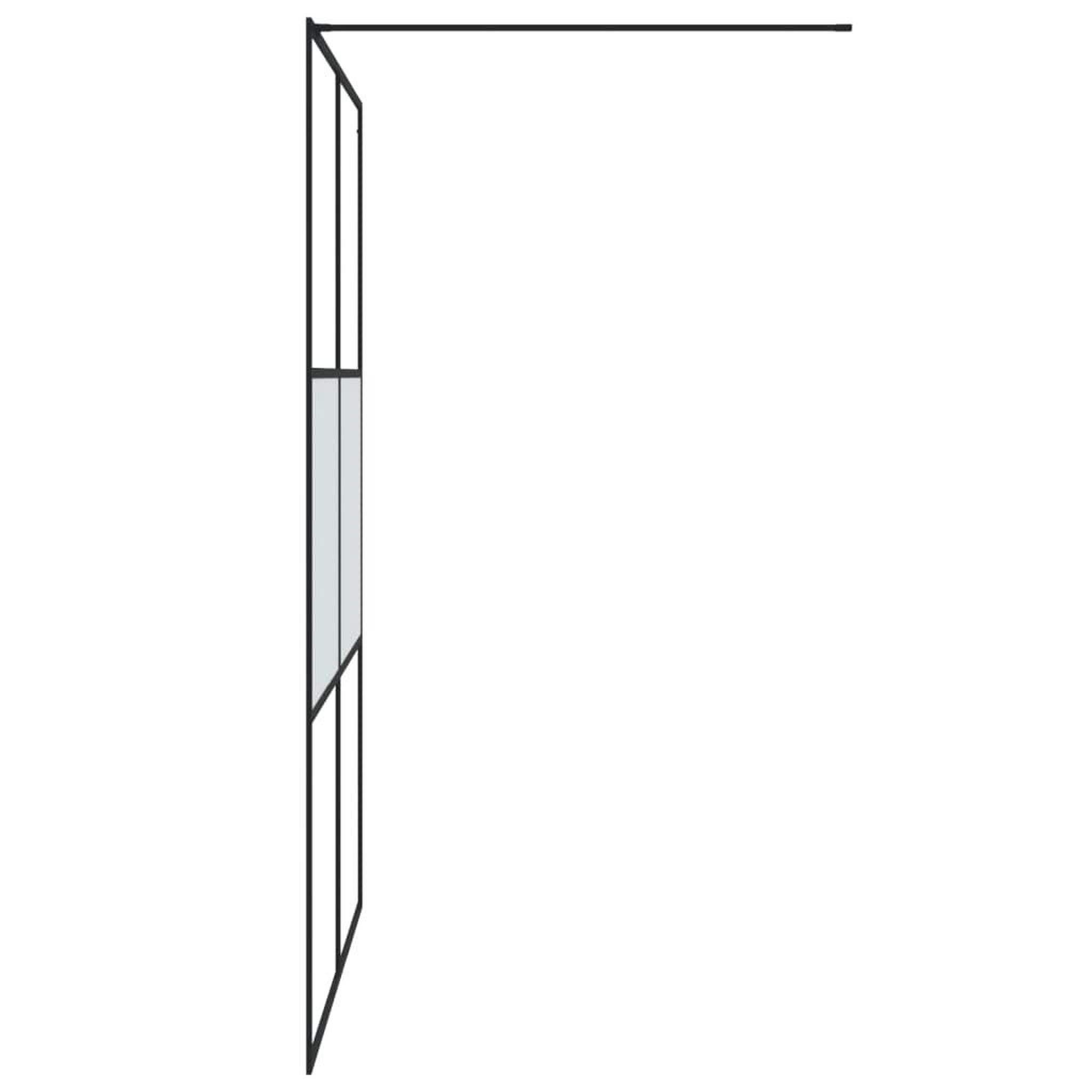 Voir la diapositive 4 : VIDAXL Paroi de douche Noir 140x195 cm Verre ESG demi-depoli