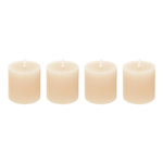 ATMOSPHERA Lot de 4 Bougies Votives  Rustic  4,5cm Ivoire