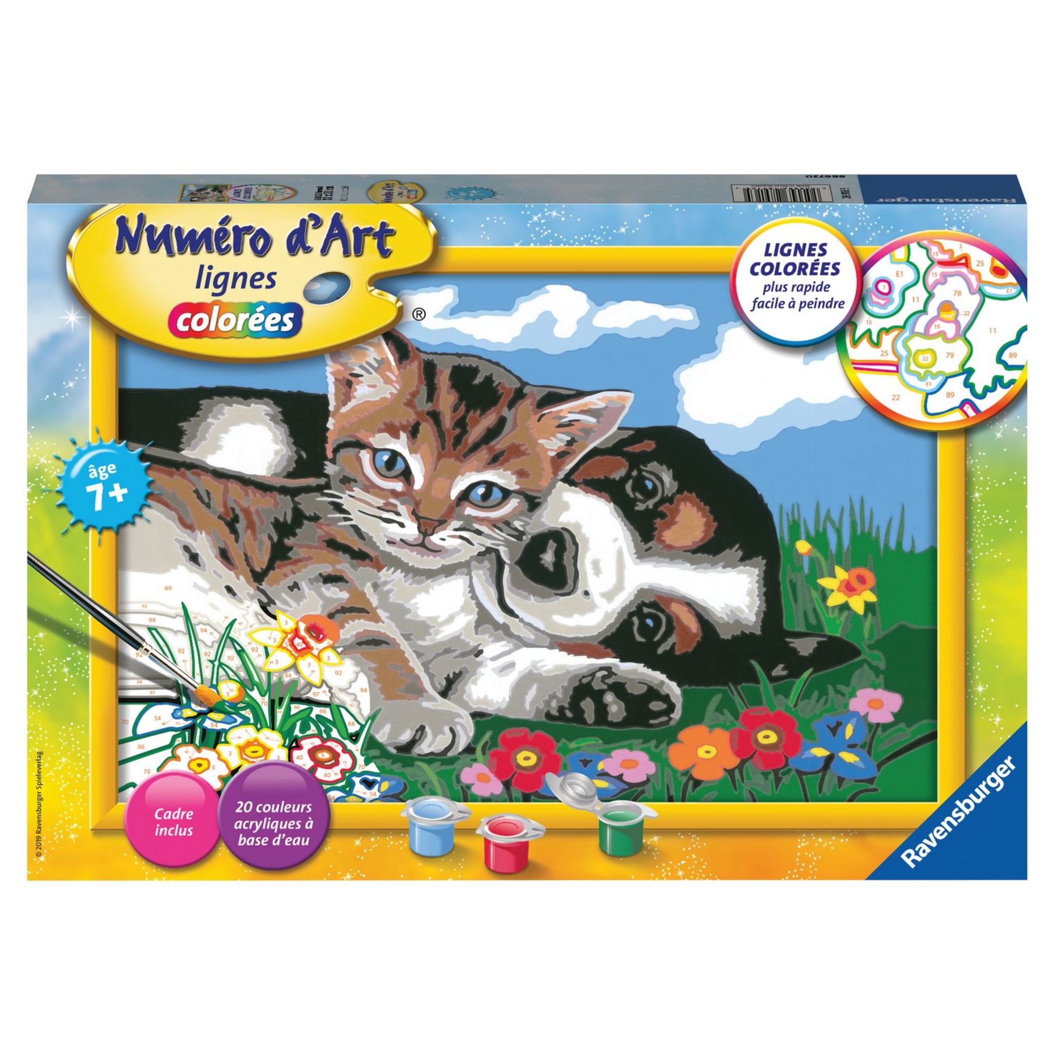Pittura Per Numeri Ravensburger – Nel Paese Degli Unicorni – Formato Grande 24x30 Cm – Dai 9 Anni