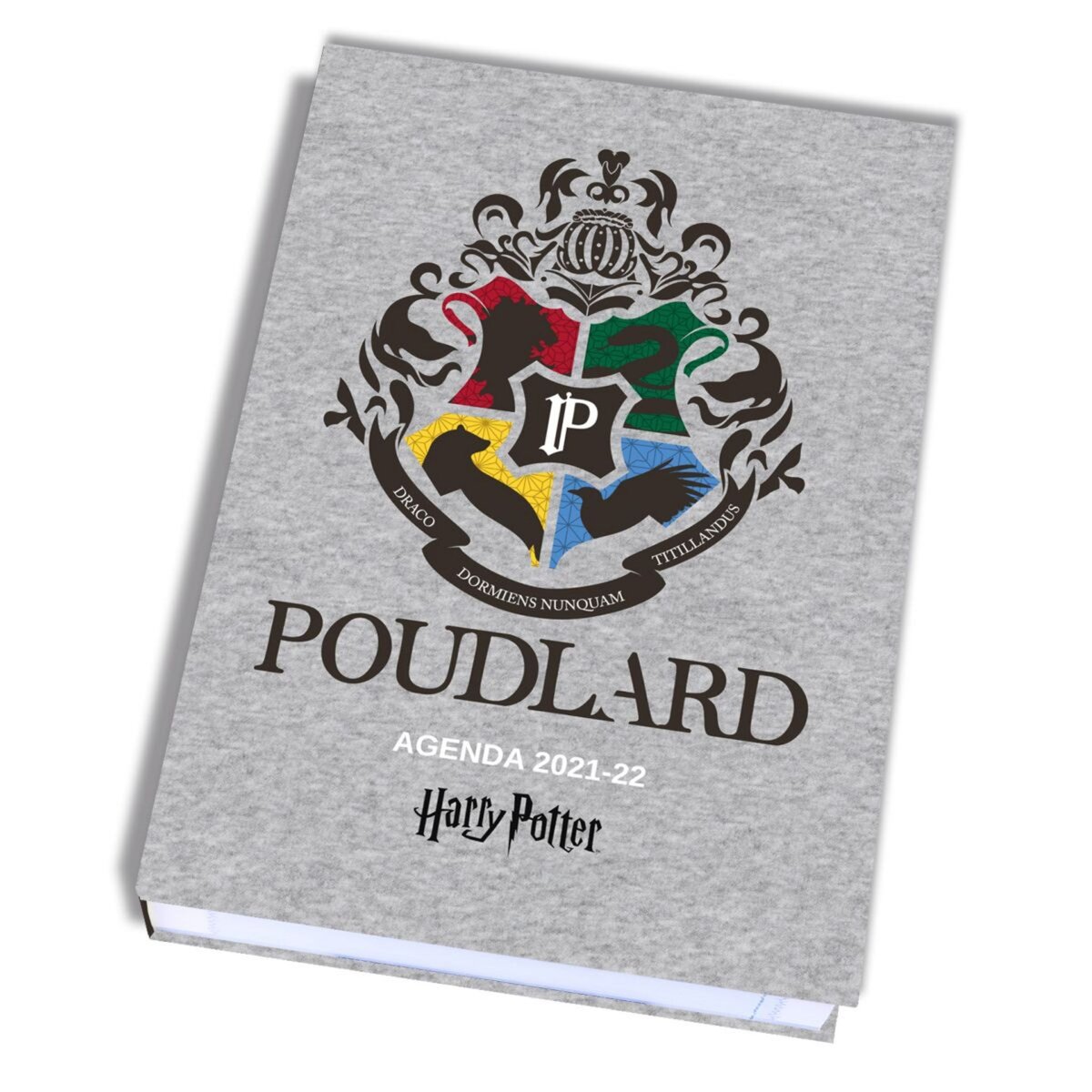 Agenda scolaire journalier Harry Potter POUDLARD gris clair 2021-2022