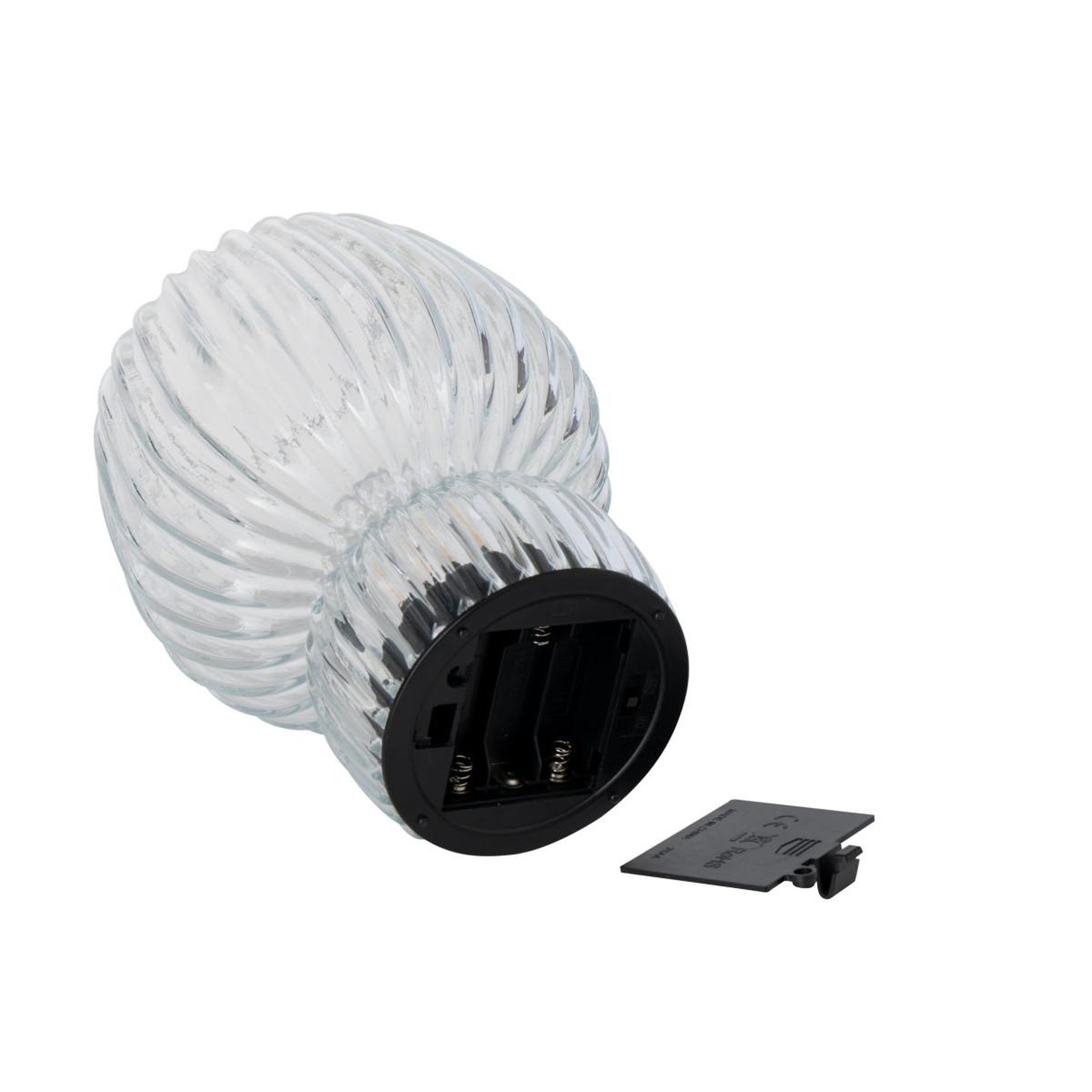 Voir la diapositive 3 : J-LINE Lampe à poser sans fil en verre  aura  21cm transparent