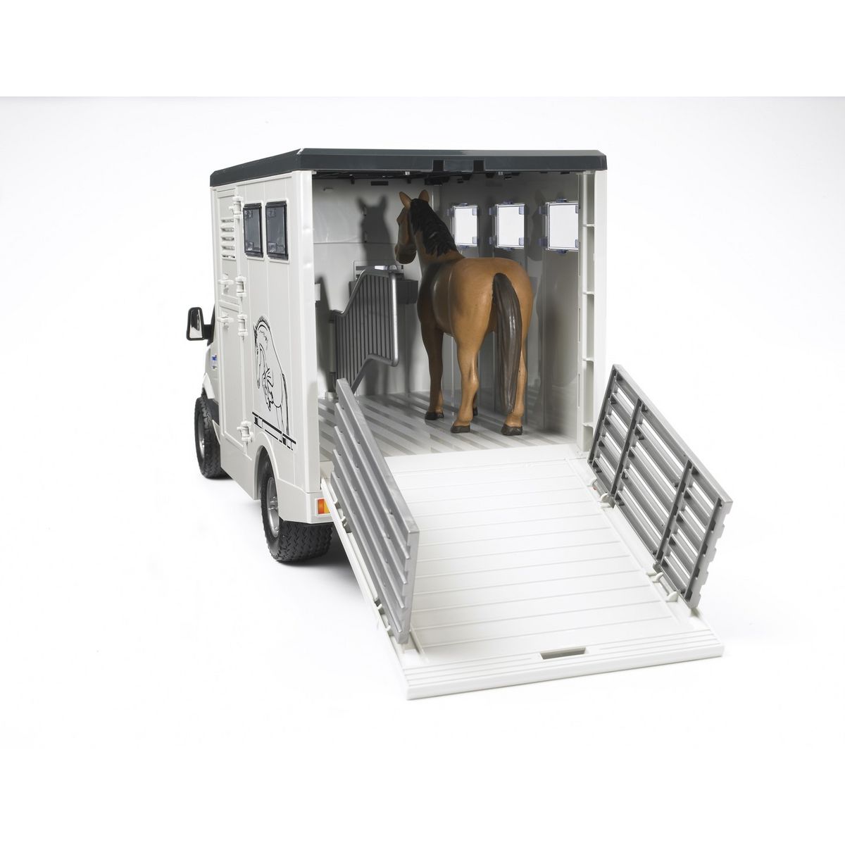 BRUDER Camion de Transport Animal Mercedes-Benz avec un Cheval