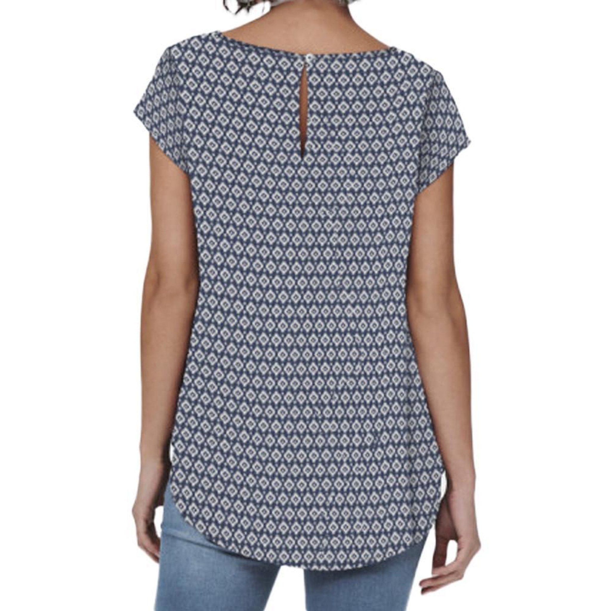 Voir la diapositive 2 : Only Top Bleu imprimé Femme Only Nova