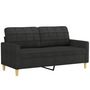 Voir la diapositive 2 : VIDAXL Canapé à 2 places Noir 140 cm Tissu