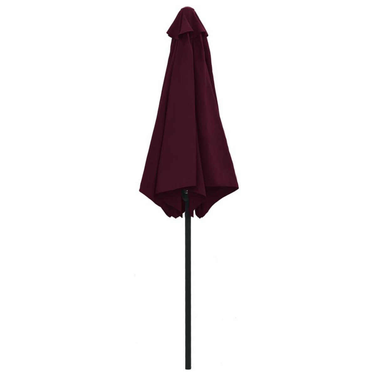 VIDAXL Parasol de jardin et mat en aluminium 270x246 cm rouge bordeaux