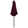 Voir la diapositive 4 : VIDAXL Parasol de jardin et mat en aluminium 270x246 cm rouge bordeaux