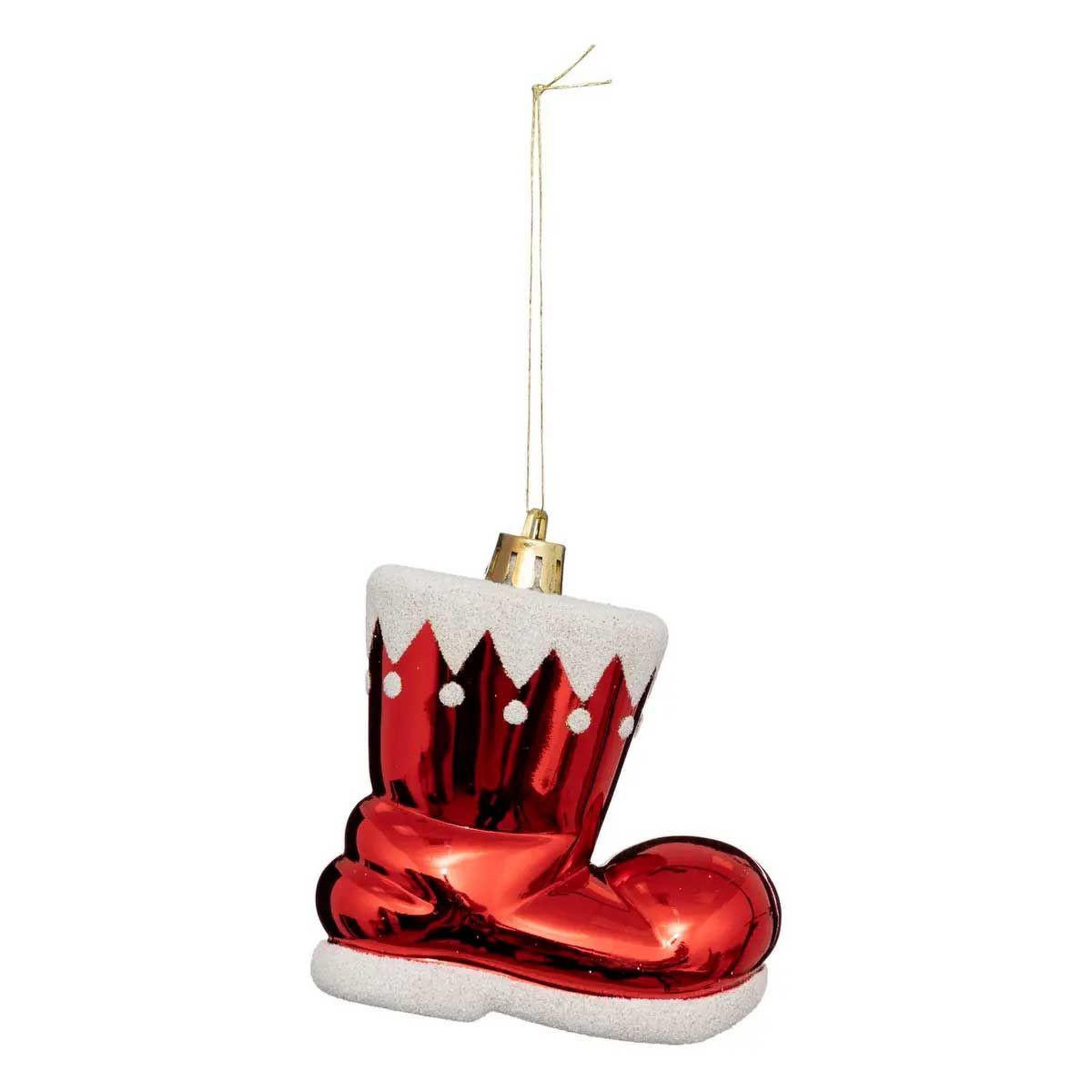 Voir la diapositive 3 : ATMOSPHERA Lot de 4 sujets de noël  botte lutin  8cm rouge
