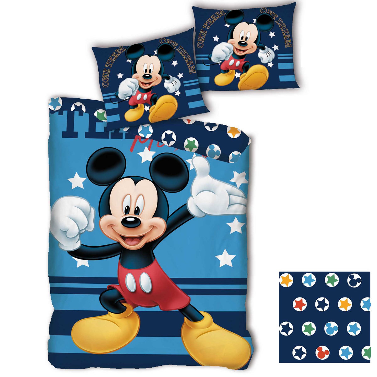 DISNEY Parure housse de couette enfant en coton MICKEY MOUSE