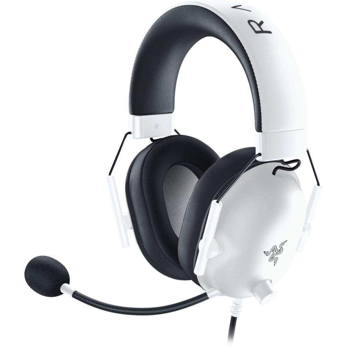 Razer Casque gamer Casque Gaming filaire Razer BlackShark V2 X sous licence PlayStation Blanc
