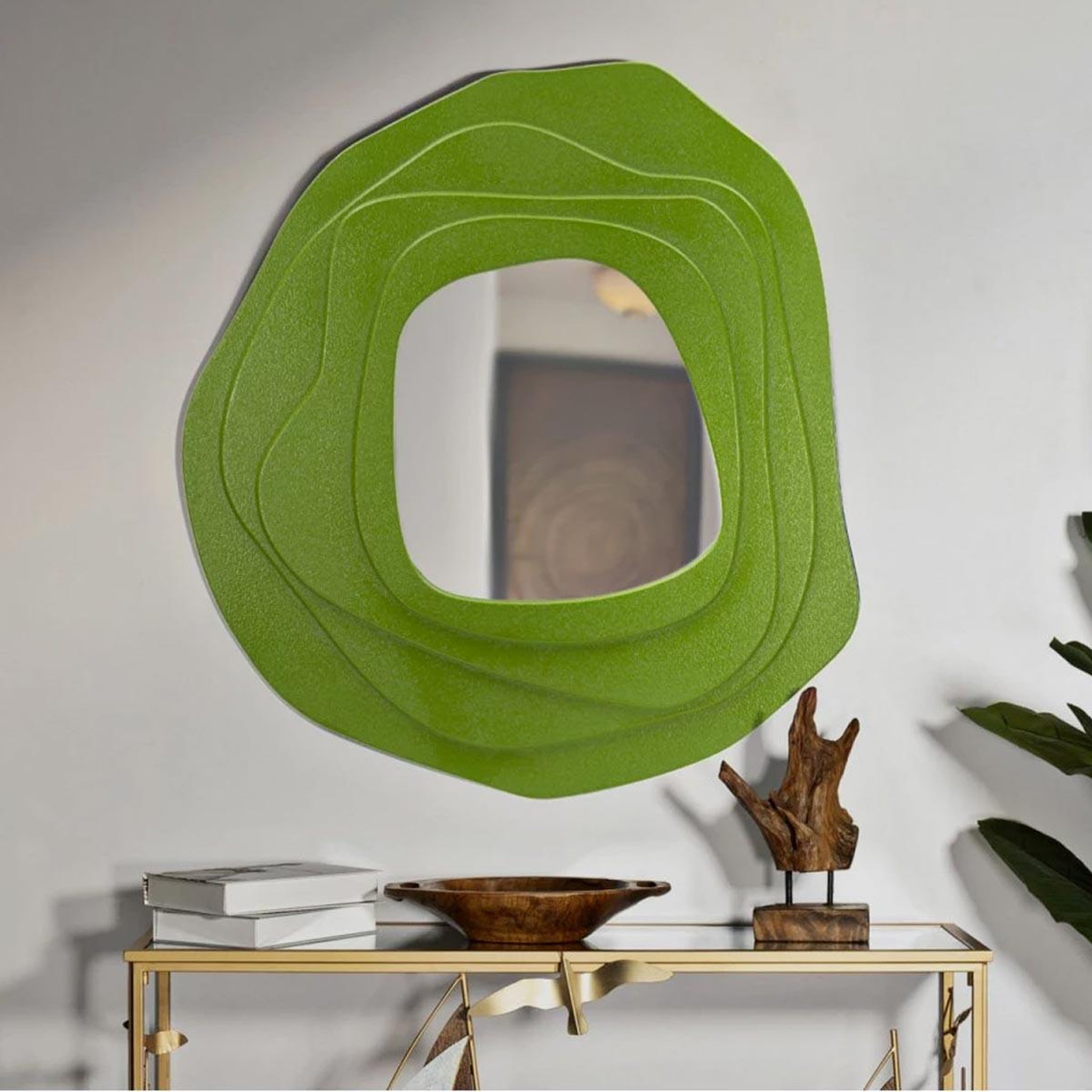Voir la diapositive 6 : Paris Prix Miroir mural design  dalia  97cm vert