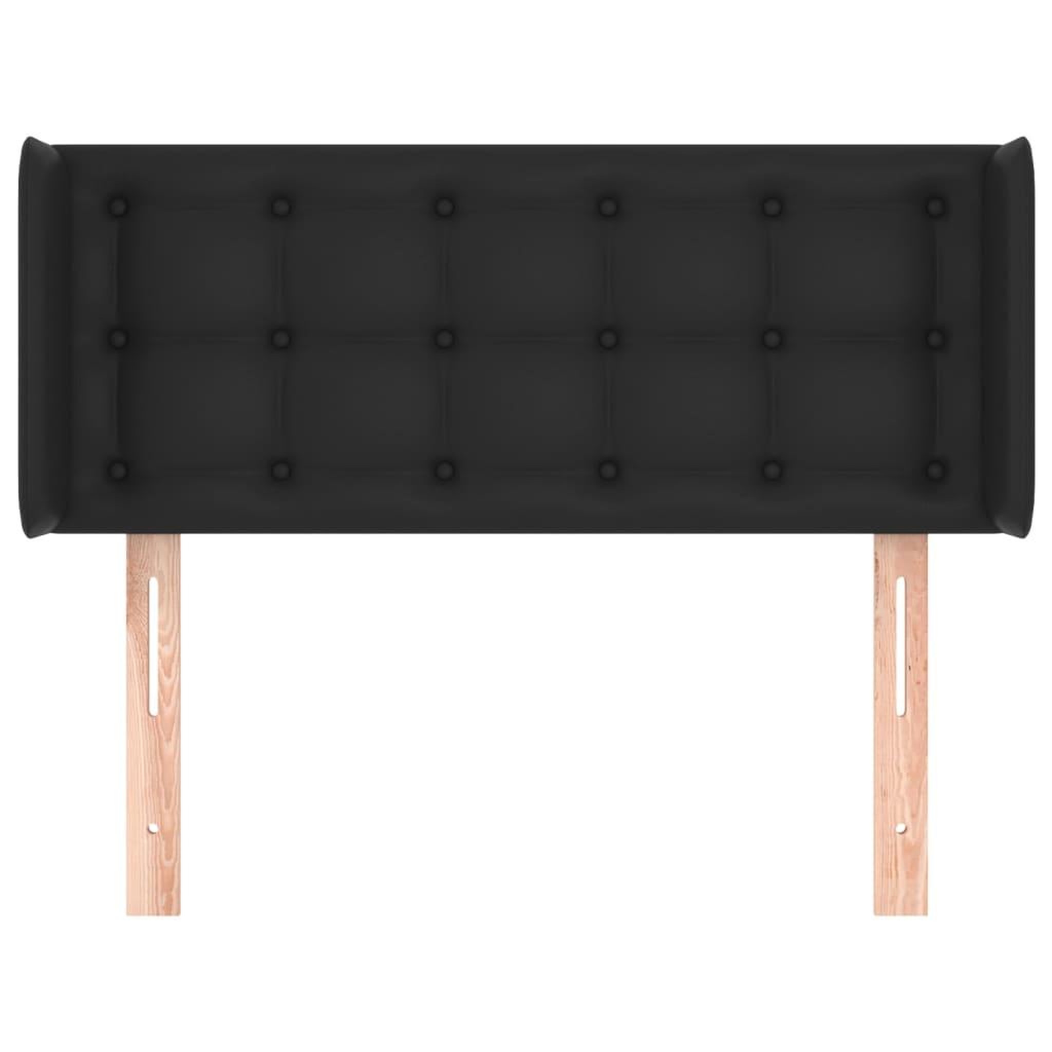 Voir la diapositive 3 : VIDAXL Tete de lit avec oreilles Noir 83x16x78/88 cm Similicuir