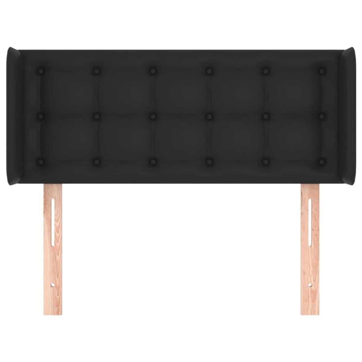 VIDAXL Tete de lit avec oreilles Noir 83x16x78/88 cm Similicuir