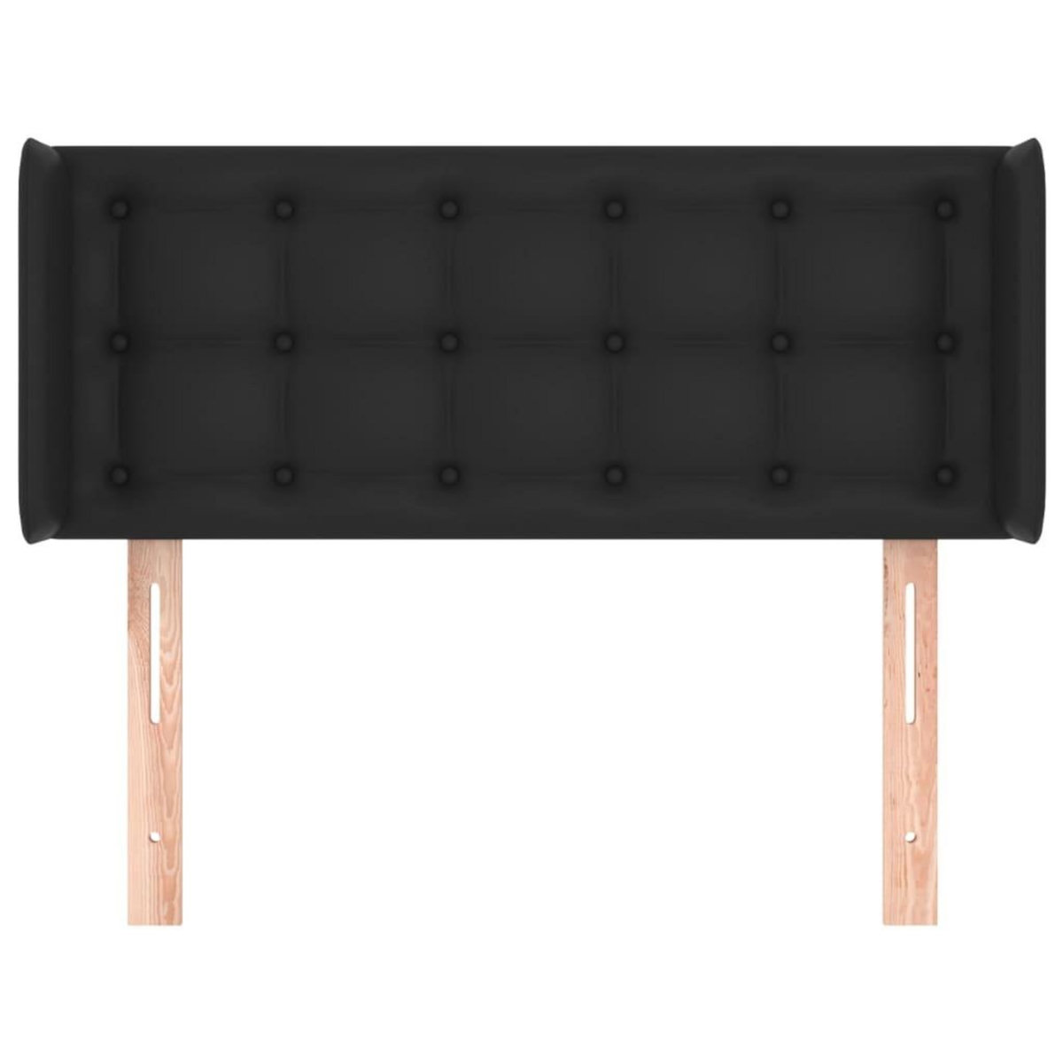 VIDAXL Tete de lit avec oreilles Noir 83x16x78/88 cm Similicuir