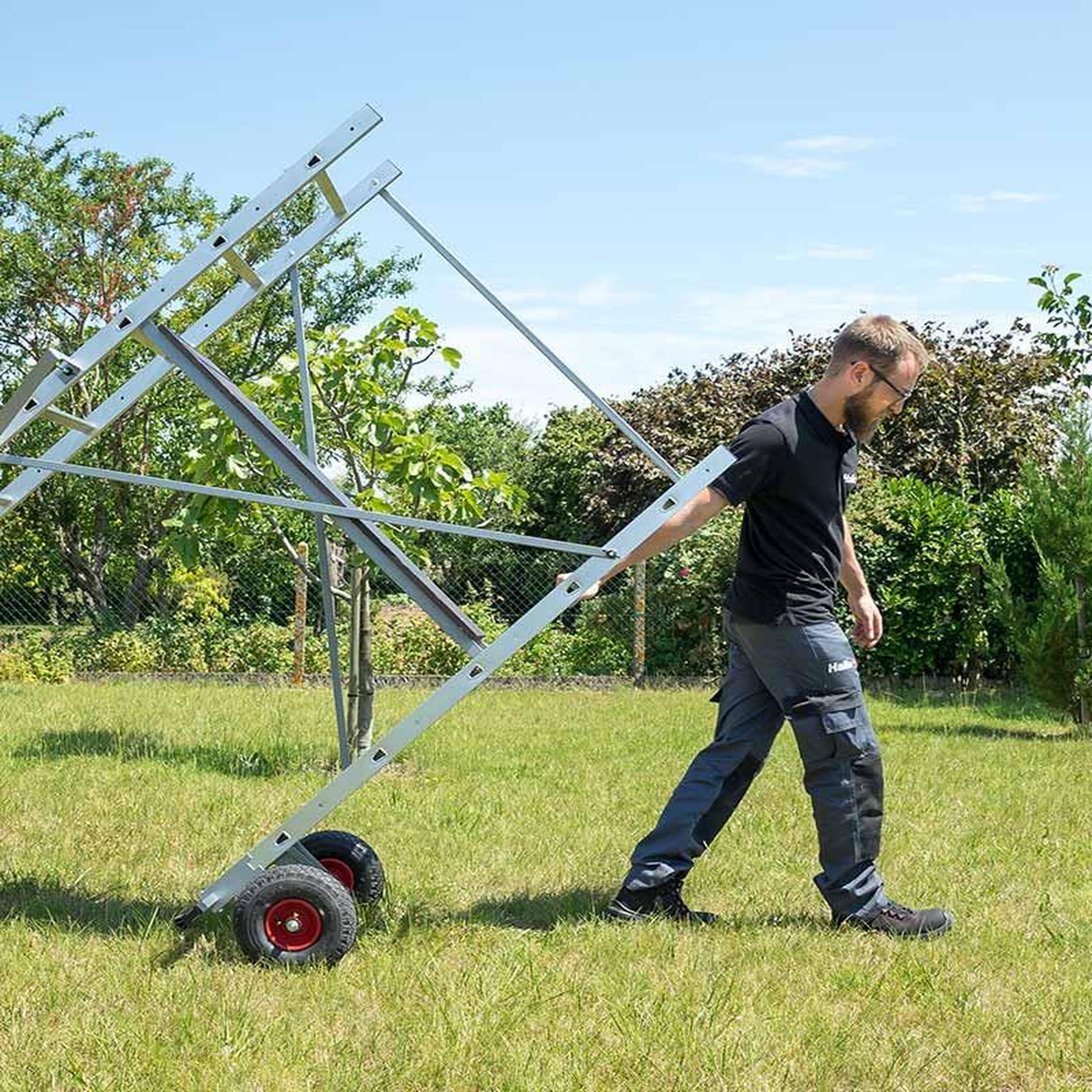 Voir la diapositive 2 : HAILO Roues de jardin pour échafaudages HobbyStep
