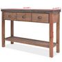Voir la diapositive 6 : VIDAXL Table console Bois massif de sapin 122 x 35 x 80 cm