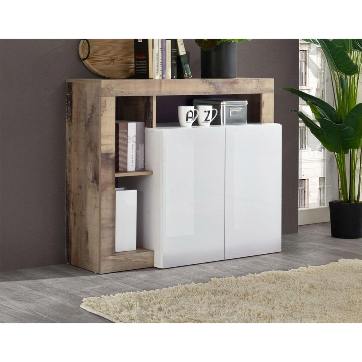 BEST MOBILIER Lou - buffet bas - 2 portes - 108 cm