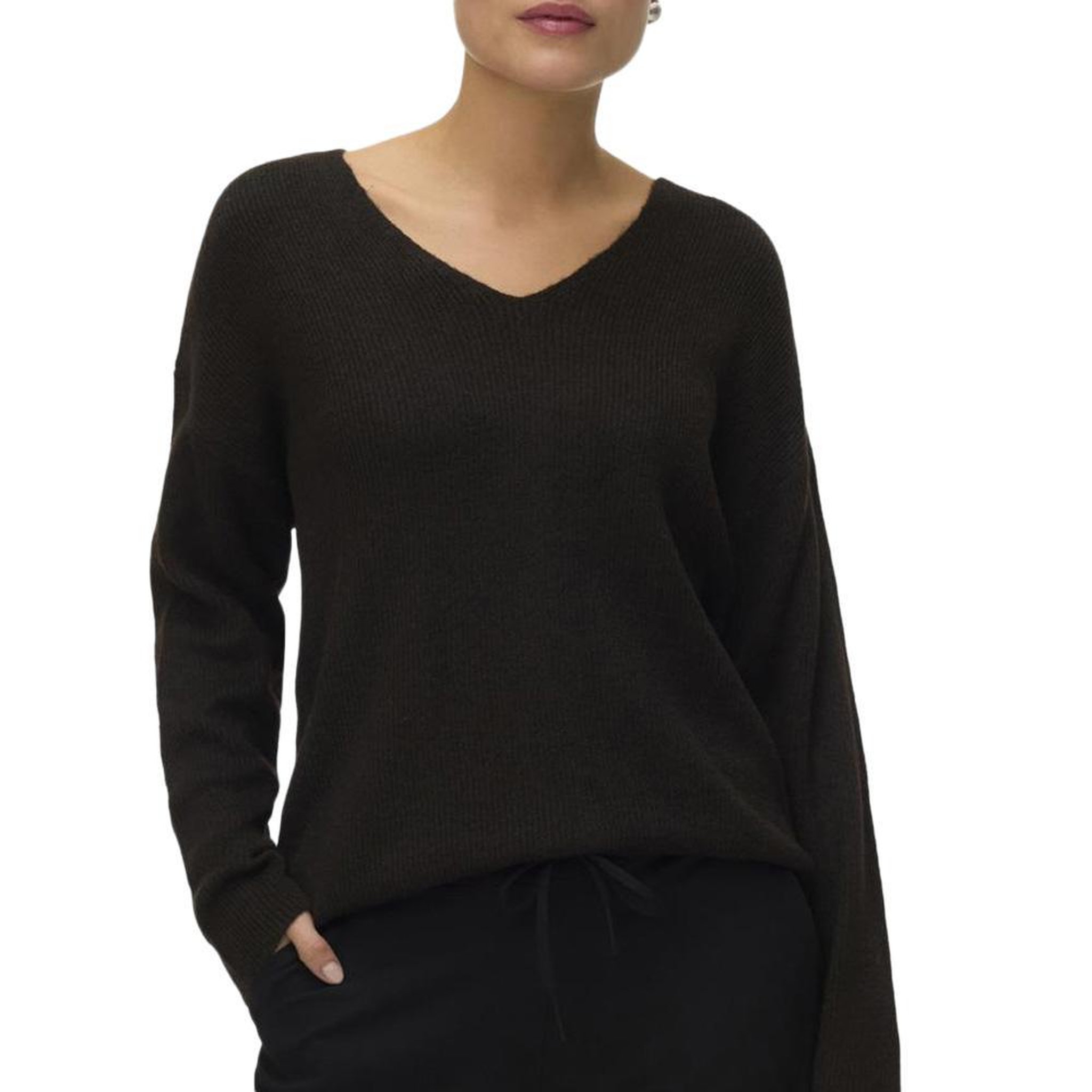 Vero Moda Pull  Femme Vero Moda Crewlefile. Coloris disponibles : Marron