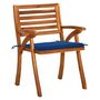 Voir la diapositive 4 : VIDAXL Chaises de jardin avec coussins lot de 4 Bois de teck solide
