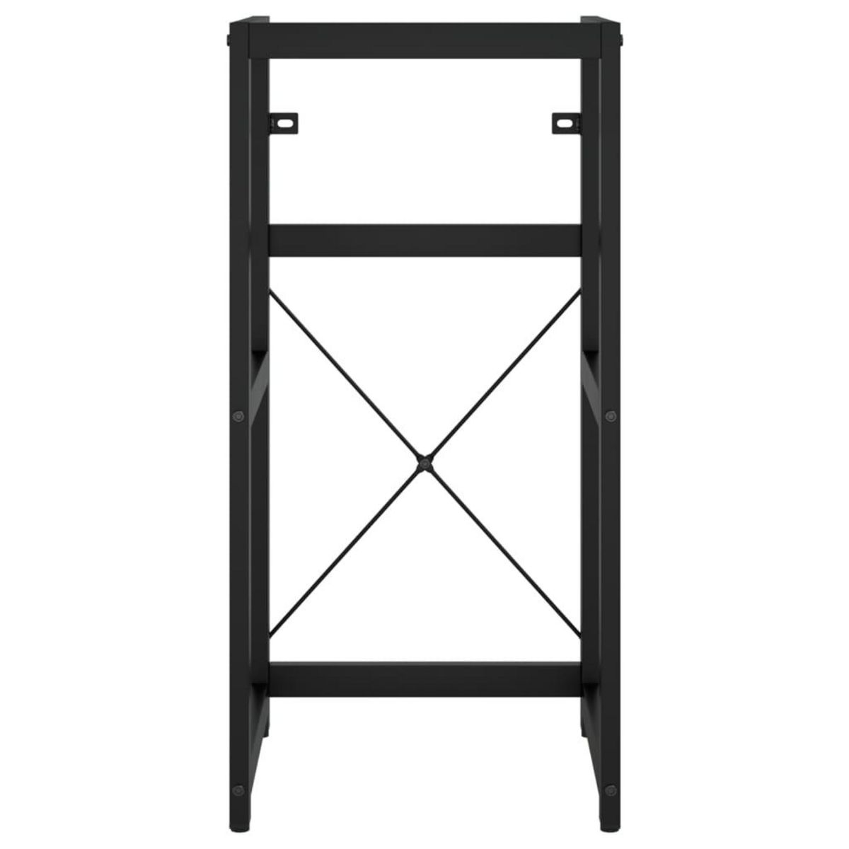 VIDAXL Cadre de lavabo de salle de bain Noir 40x38x83 cm Fer