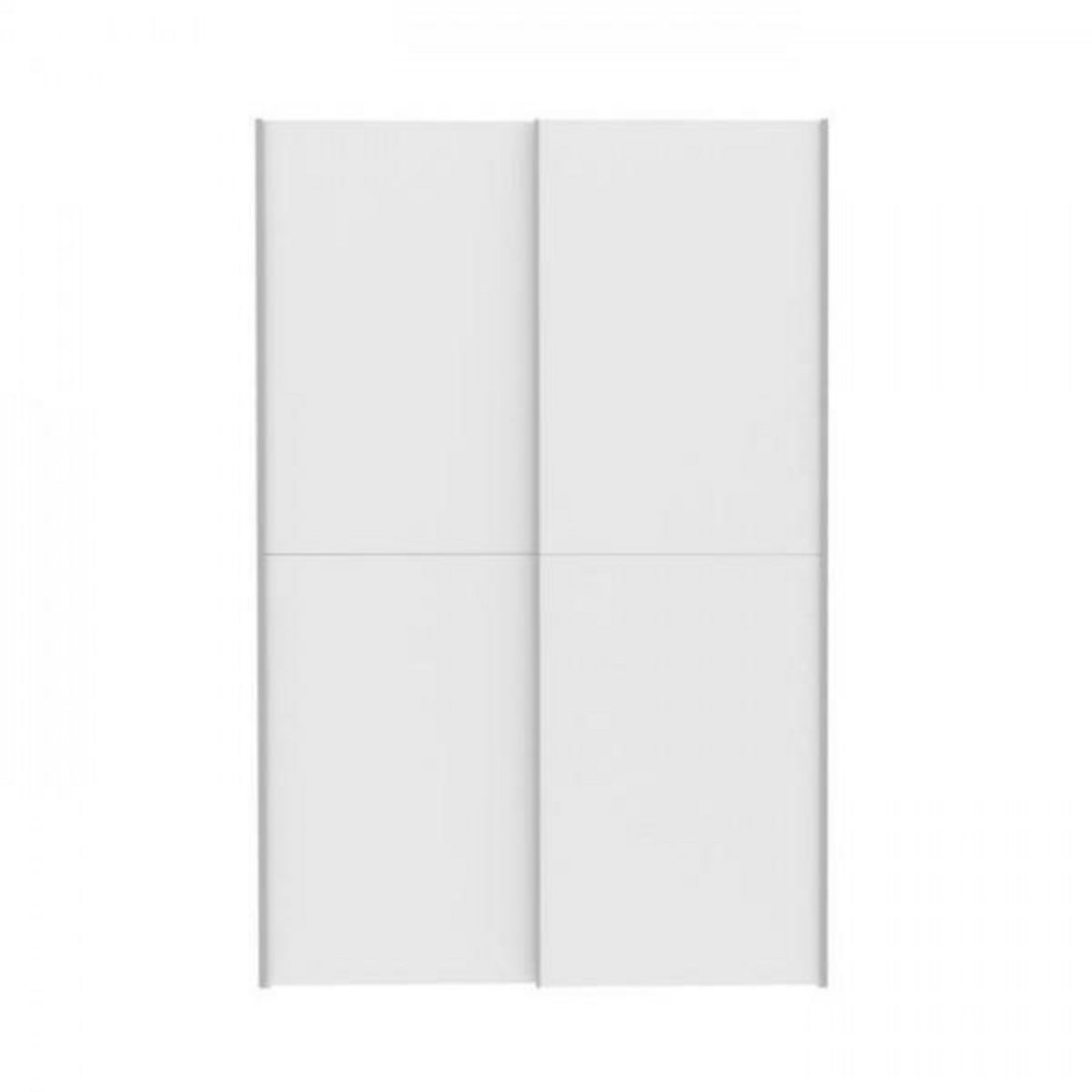 MARKET24 Armoire 2 portes coulissantes - Blanc mat - L 120 x P 61,2 x H 190,5 cm - OZZULA