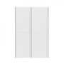 Voir la diapositive 2 : MARKET24 Armoire 2 portes coulissantes - Blanc mat - L 120 x P 61,2 x H 190,5 cm - OZZULA