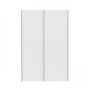 Voir la diapositive 2 : MARKET24 Armoire 2 portes coulissantes - Blanc mat - L 120 x P 61,2 x H 190,5 cm - OZZULA