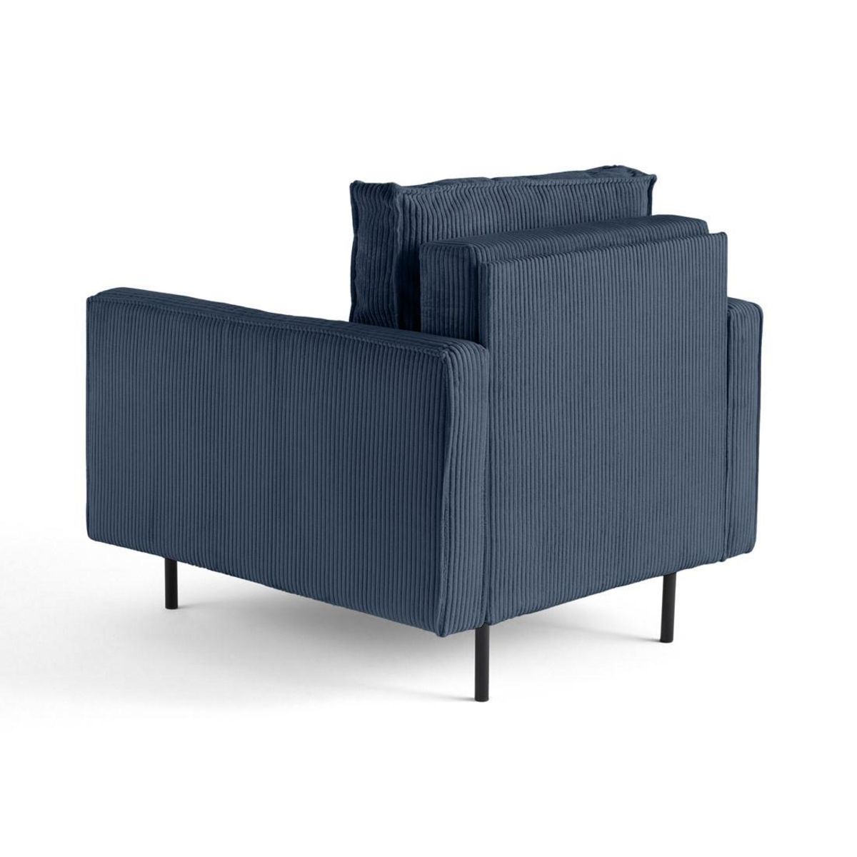 LISA DESIGN Charlie - fauteuil - pieds hauts - en velours côtelé