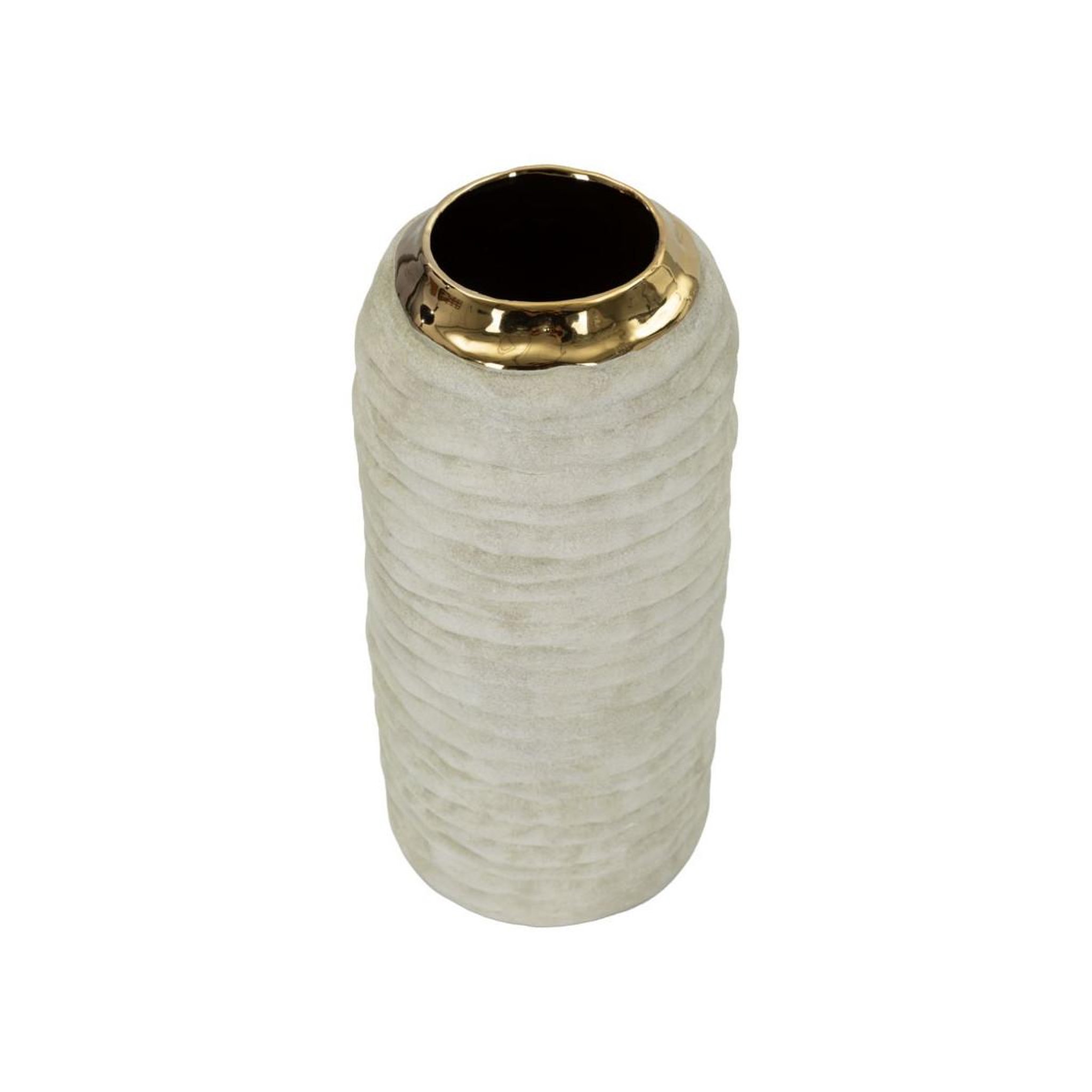 Voir la diapositive 2 : Paris Prix Vase design en céramique  lima  30cm gris