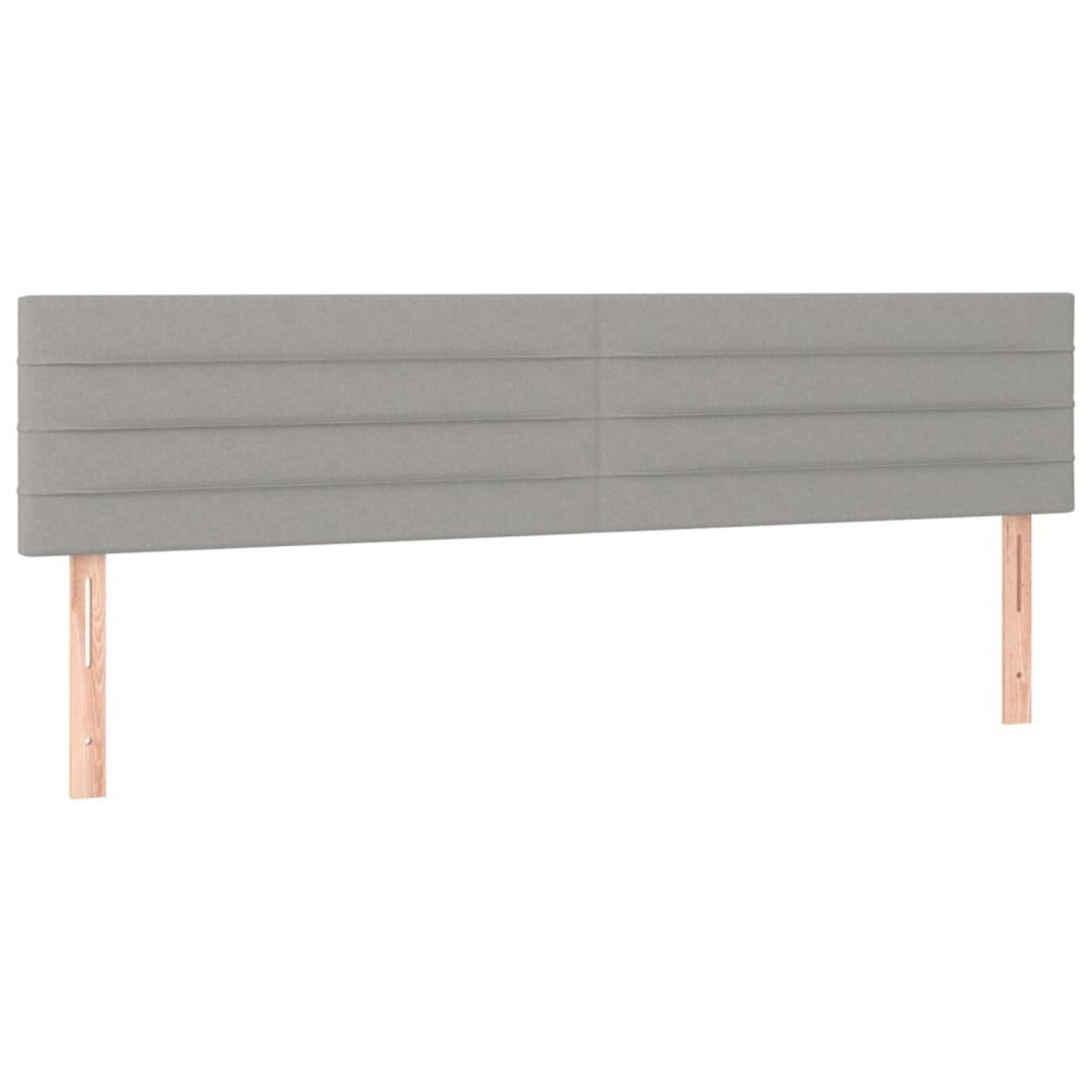 VIDAXL Tete de lit a LED Gris clair 160x5x78/88 cm Tissu