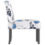 Voir la diapositive 4 : VIDAXL Fauteuil sans accoudoirs bleu tissu avec fleurs