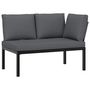 Voir la diapositive 3 : VIDAXL Salon de jardin 2 pcs avec coussins noir aluminium