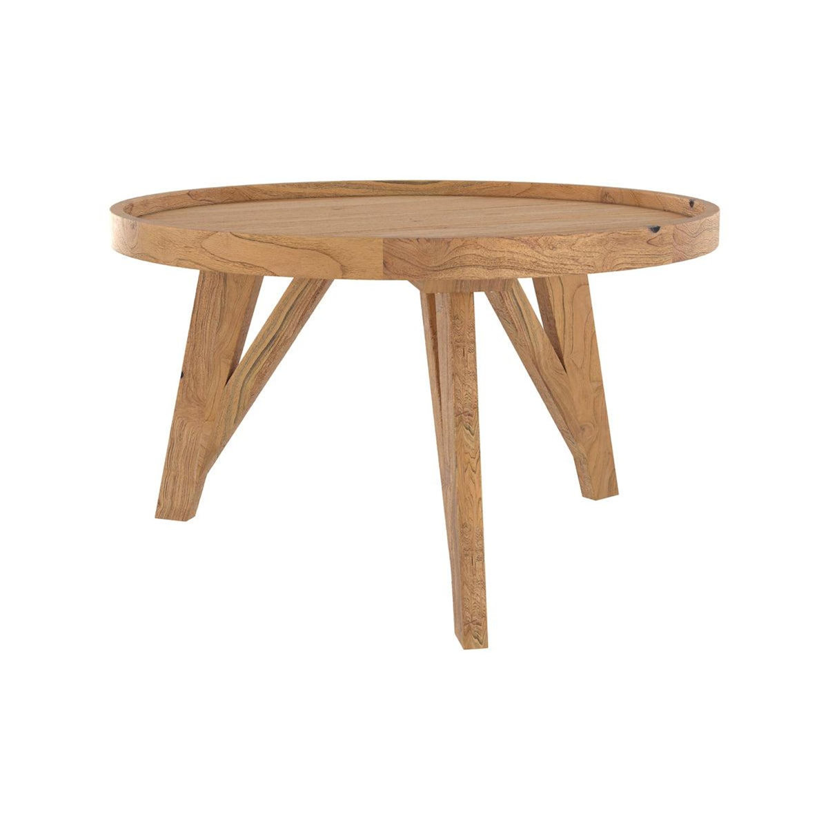 Rendez vous déco Table basse ronde en bois de teck recyclé D70 cm-Oly