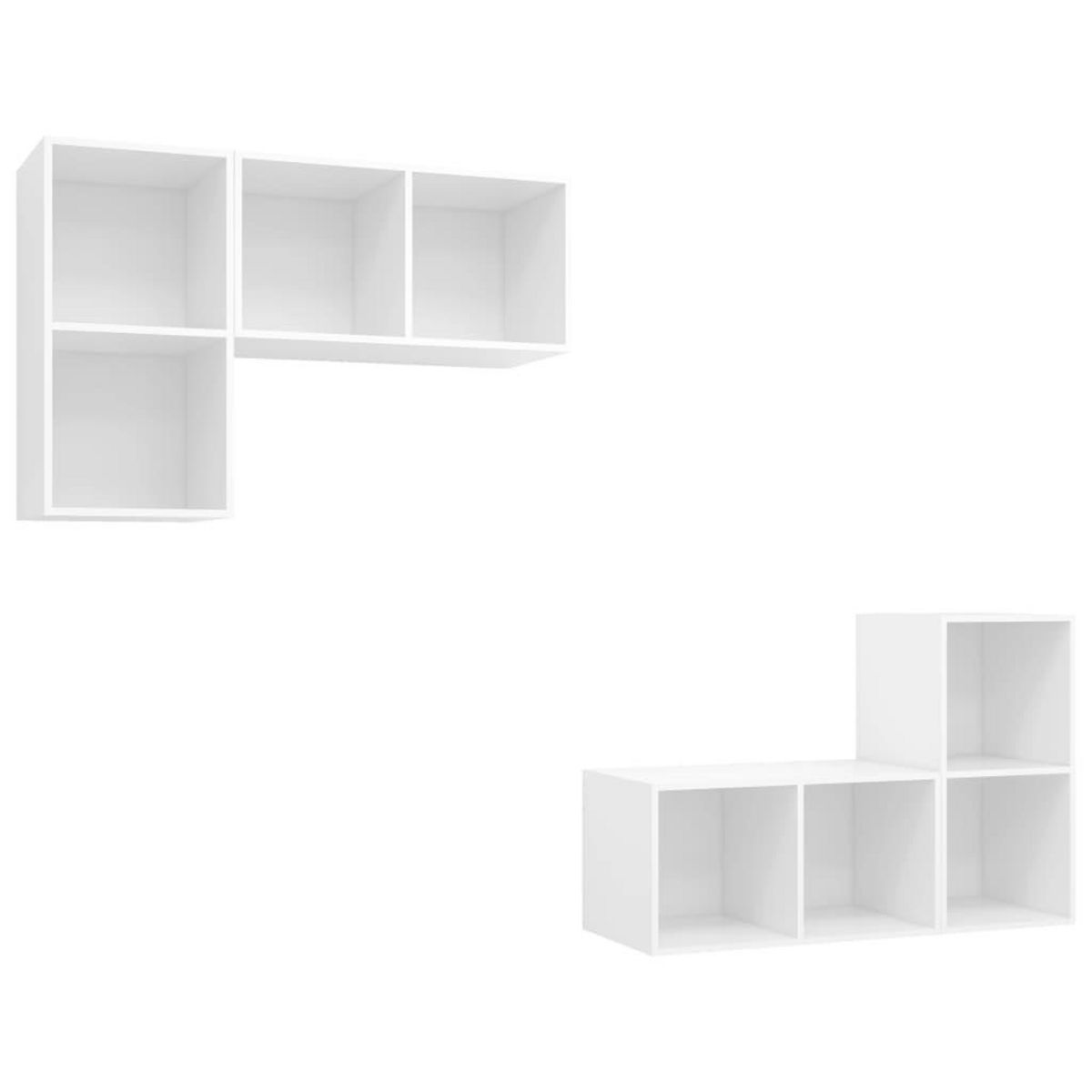 VIDAXL Meubles TV muraux 4 pcs Blanc Bois d'ingenierie