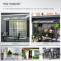 Voir la diapositive 6 : OUTSUNNY Auvent marquise de porte design voûté arrondi dim. 303L x 96l x 27H cm alu polycarbonate plastique noir