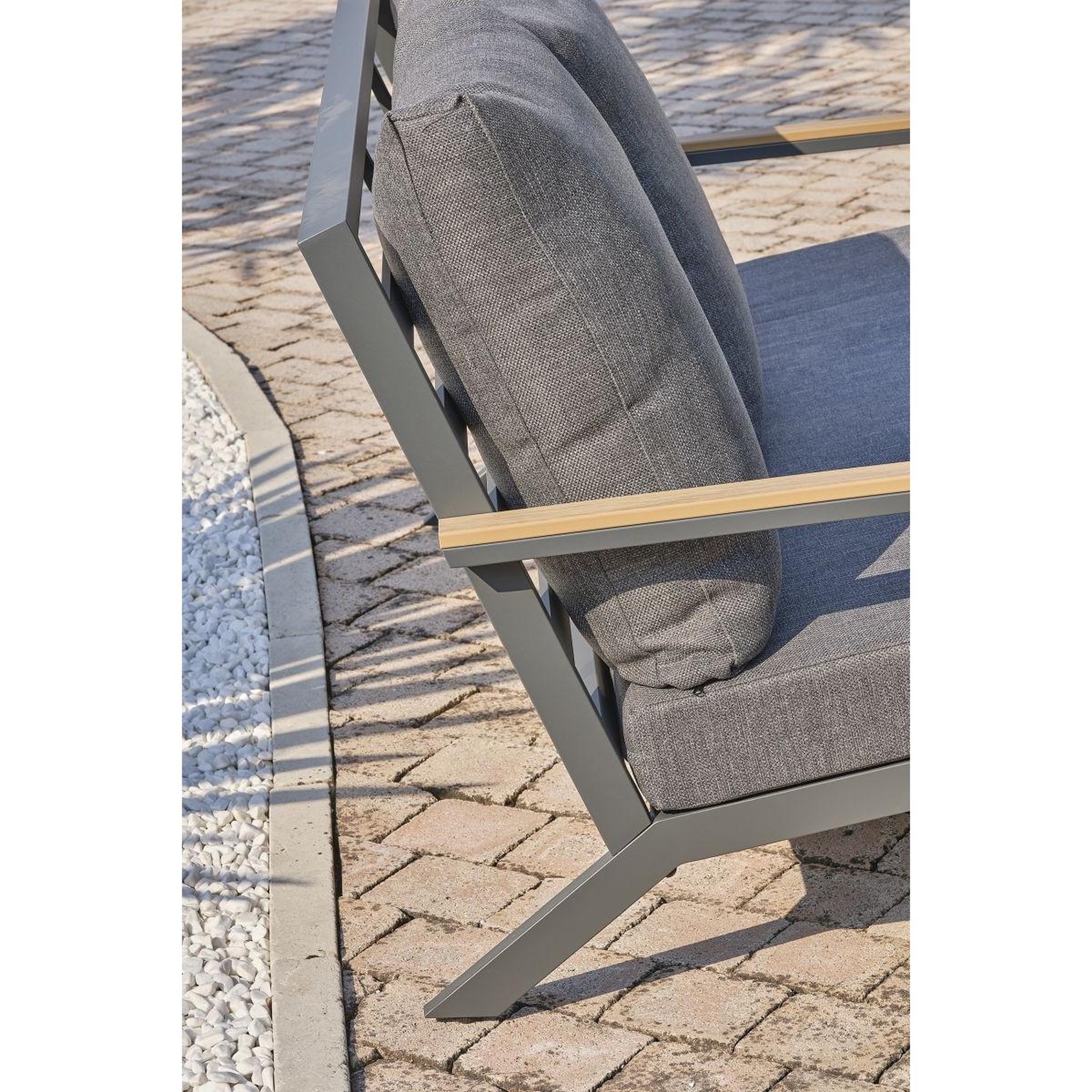 Voir la diapositive 3 : DCB GARDEN Salon de Jardin 5 Places  Kommos  175cm Gris Anthracite