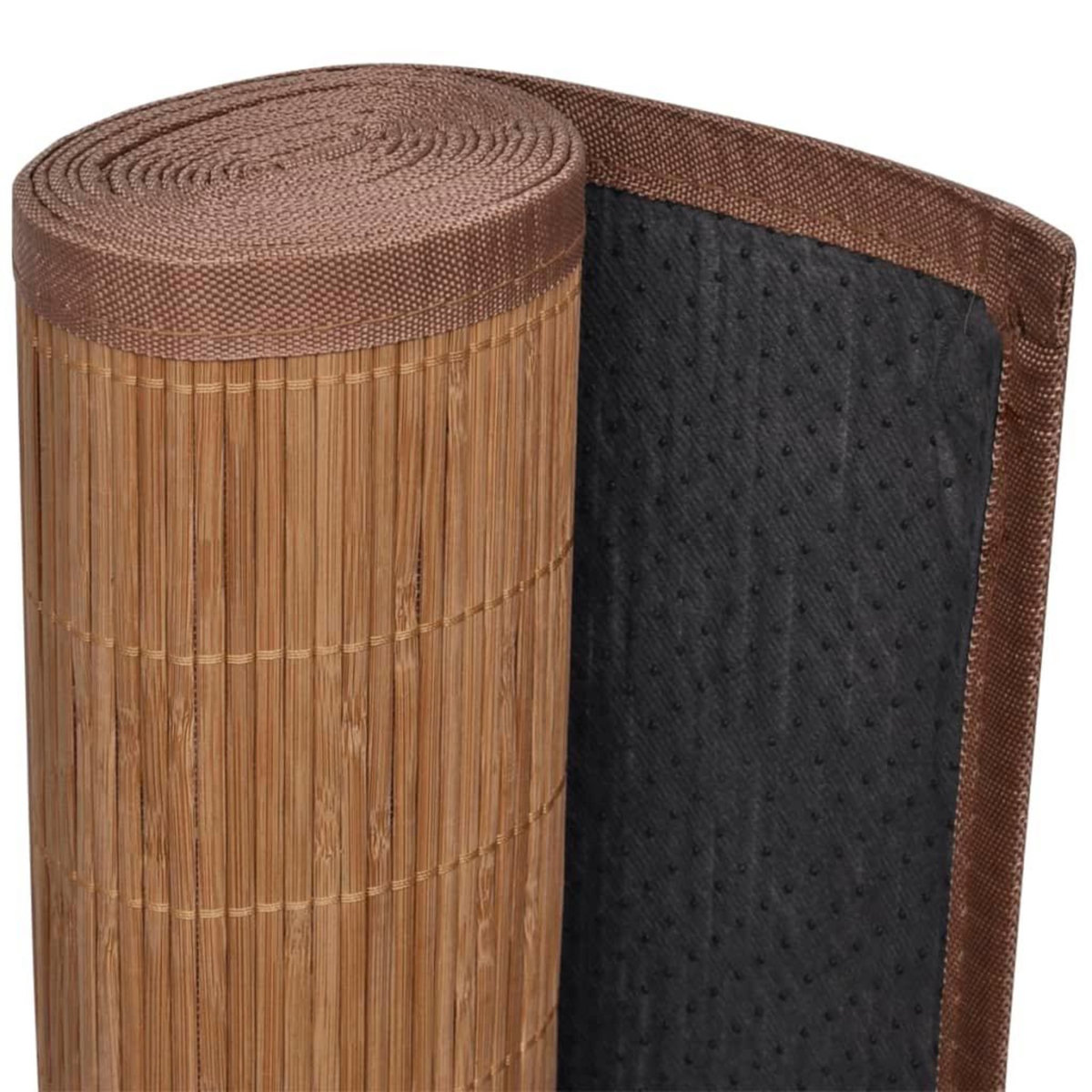 VIDAXL Tapis en bambou marron a latte rectangulaire 80 x 200 cm