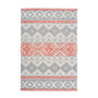 Voir la diapositive 1 : Paris Prix Tapis Jacquard à Poils Courts  Ethnie  Gris & Orange