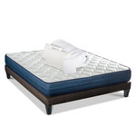 BELLECOUR BELLECOUR LITERIE | Pack Prêt à dormir QUINCONCES | Matelas Mémoire de forme + Sommier + Accessoires. Coloris disponibles : Blanc