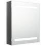 Voir la diapositive 2 : VIDAXL Armoire de salle de bain a miroir LED Gris brillant 50x14x60 cm