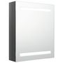 Voir la diapositive 2 : VIDAXL Armoire de salle de bain a miroir LED Gris brillant 50x14x60 cm