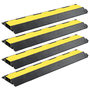 Voir la diapositive 1 : VIDAXL Rampe de protection de cable 4 pcs 2 canaux caoutchouc 101,5 cm