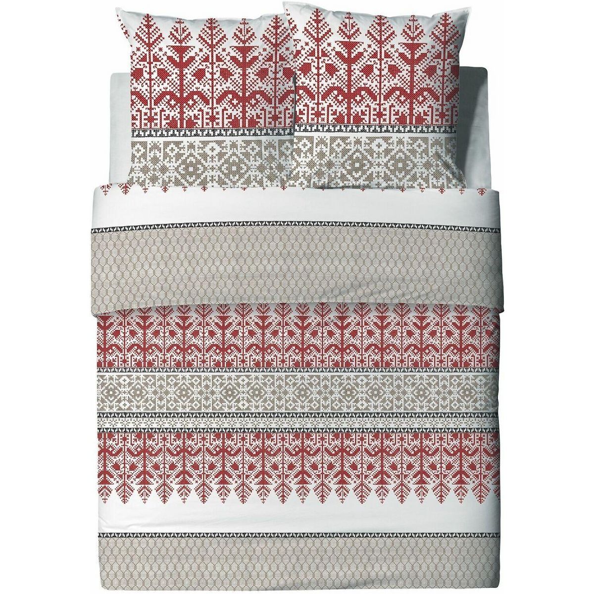 Les Ateliers du Linge Parure Housse De Couette 3pcs 260x240cm 100%coton 57fils Halti