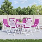 VIDAXL Coussins de chaise a dossier haut lot de 6 rose tissu oxford