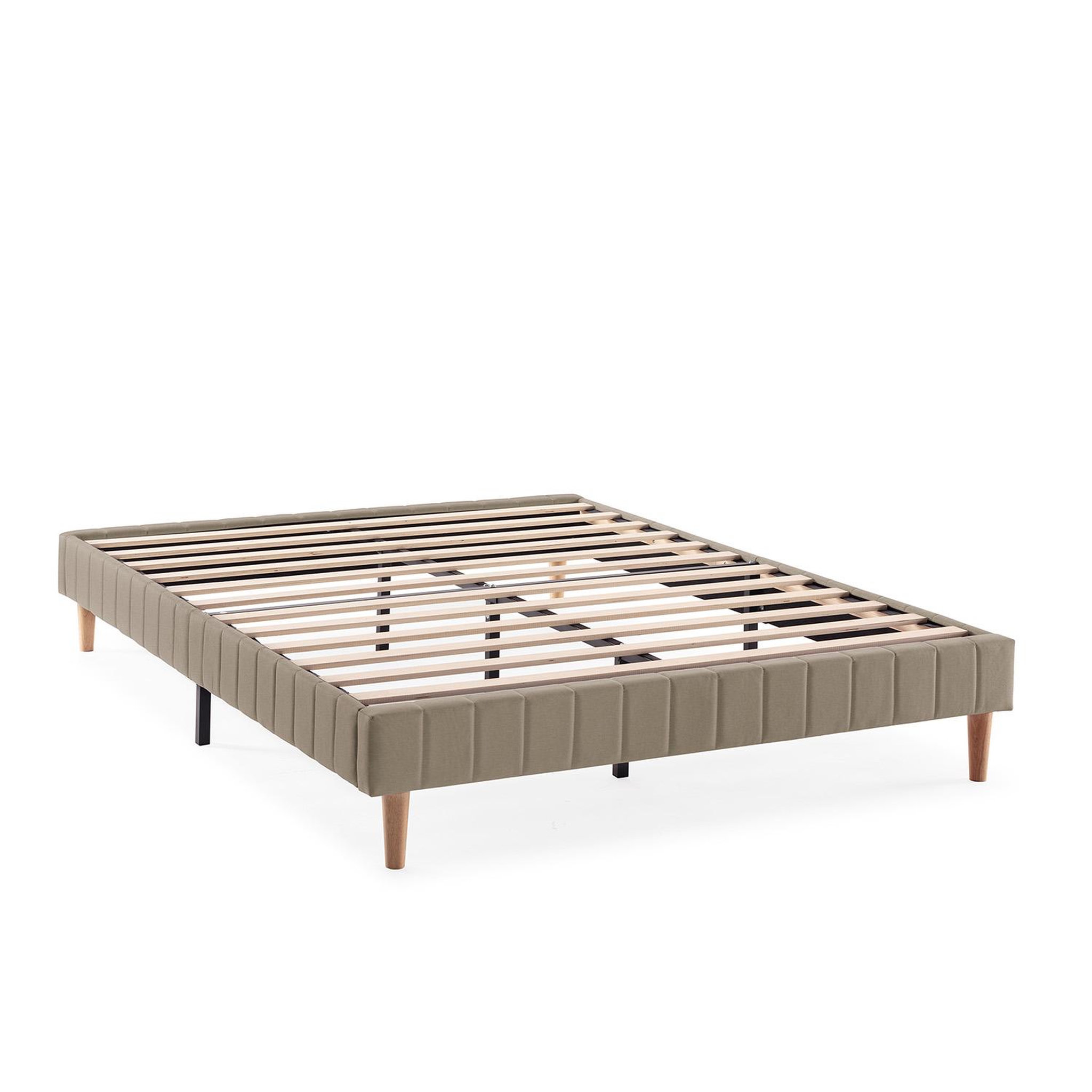 VS VENTA-STOCK Base rembourrée Eris 140x190 cm Beige
